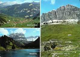 3-Bild-AK MUOTATHAL Bisistal Pragelpass