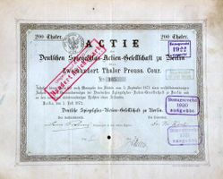 Deutsche Spiegelglas-AG, Berlin - 1872