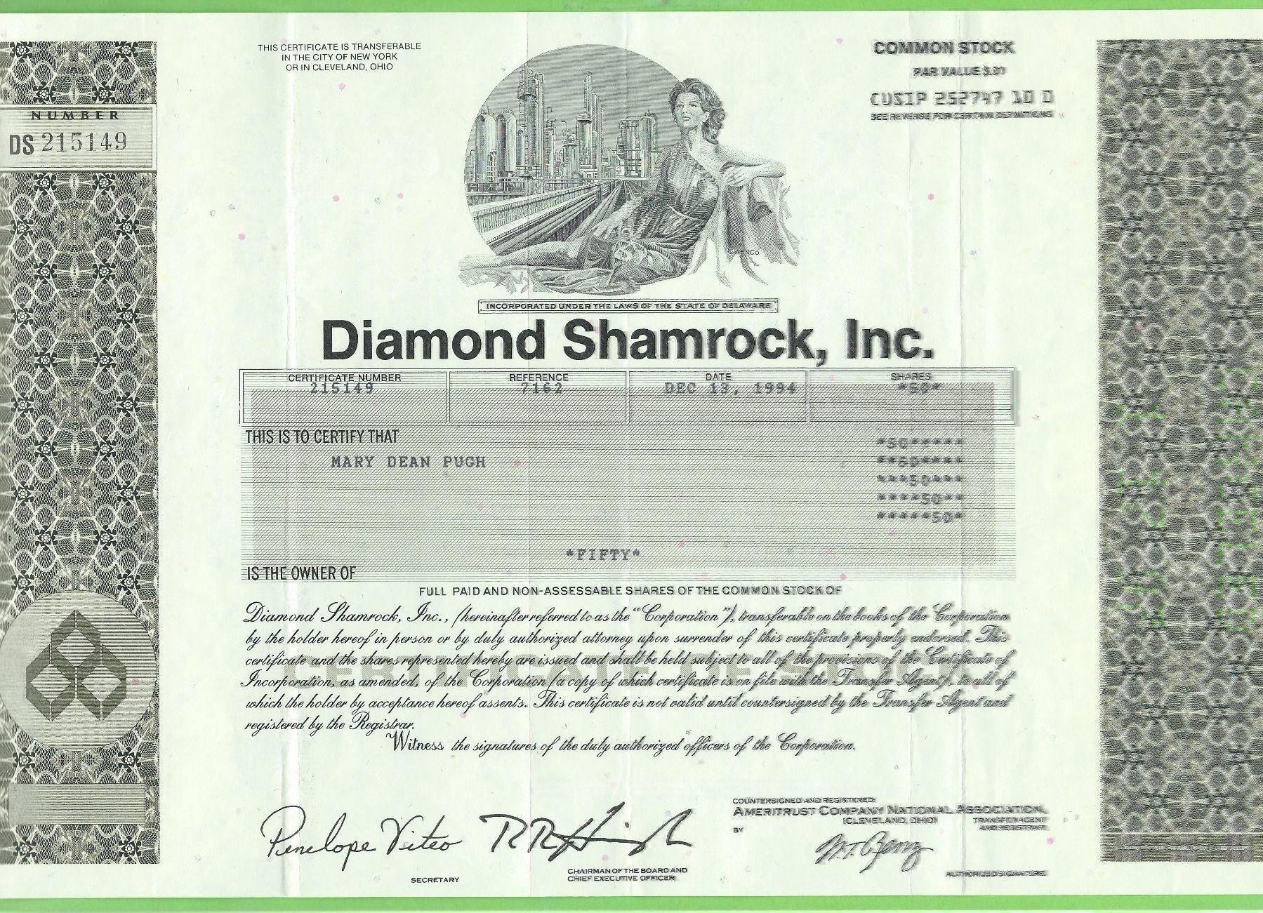 Toutes les monnaies: Diamond Shamrock, Inc. 1994 – D'occasion à Zürich par t24_de