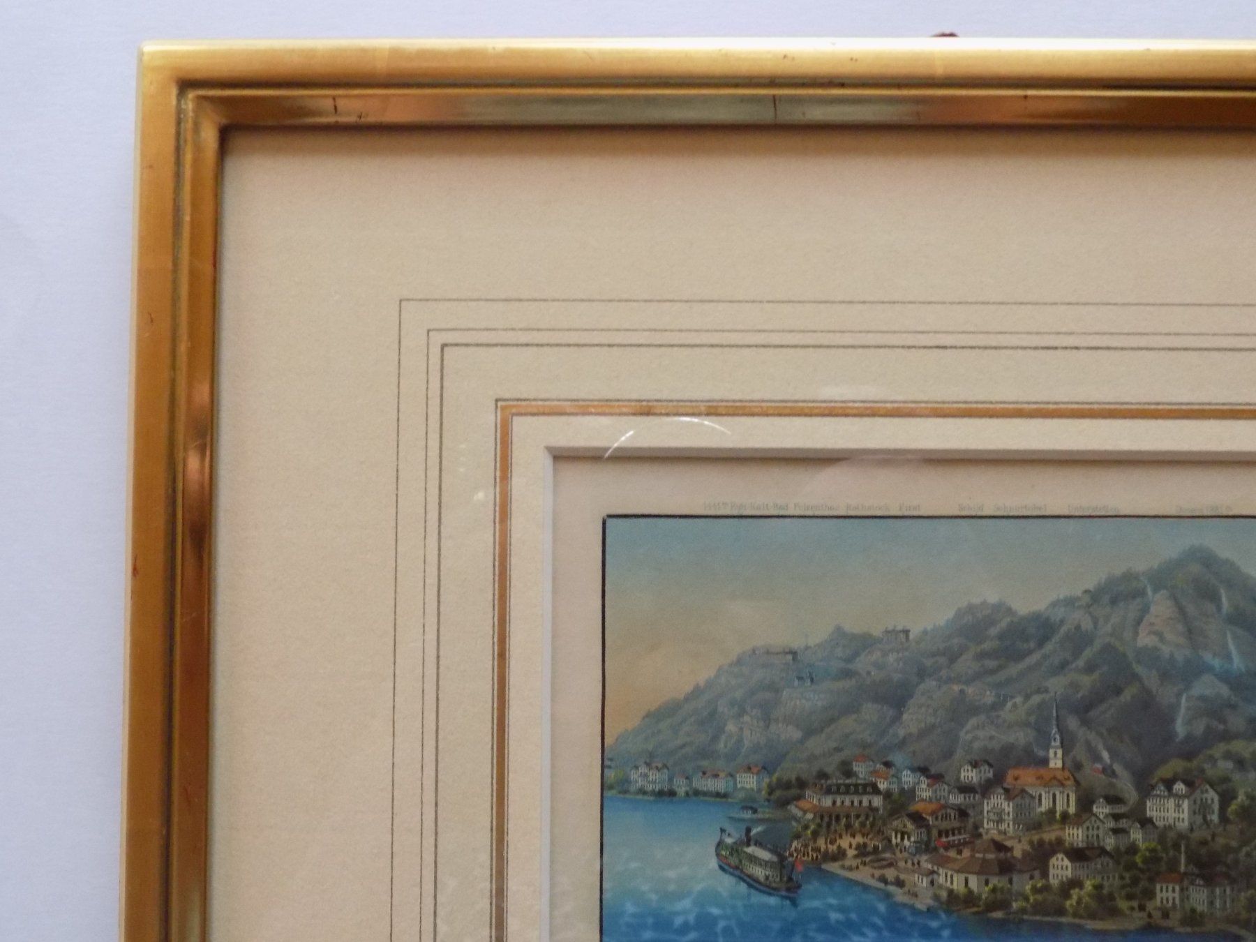 Gravures: Vitznau Rigi Rahmen über Eck vergoldet – D'occasion à Risch par Rischli15 4