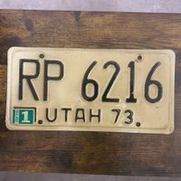 🇺🇸 1973 Vintage U.S. Autoschild - Utah RP 6216