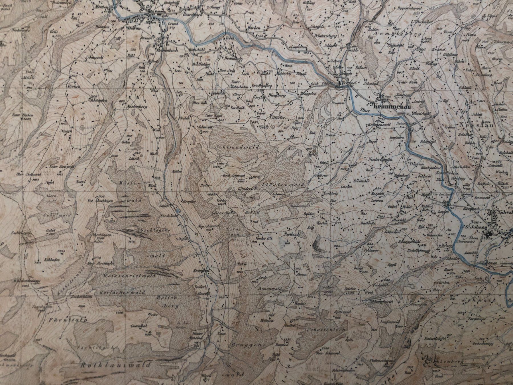 Cartine & Atlanti: Siegfriedatlas Bl. 236: Ebnat 1879 – Usato da Zürich venduto da allp 7