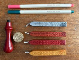 Siegel - wachs Kerze Set "G" NEU