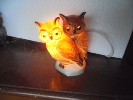 Alte Doppel-Eulenlampe ca. 1940-50