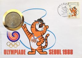 MÜNZBRIEF OLYMPIADE SEOUL 1988