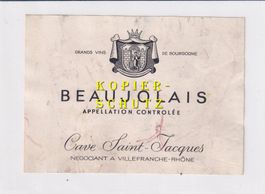 Etikette - Beaujolais (Cave Saint-Jacques) /bd