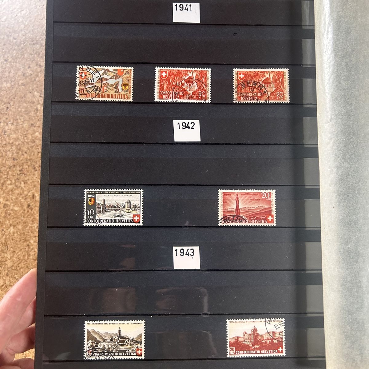 Tutti i francobolli: Briefamrken schweiz ab 1938-1974 – Usato da Basel venduto da bellespirit 2