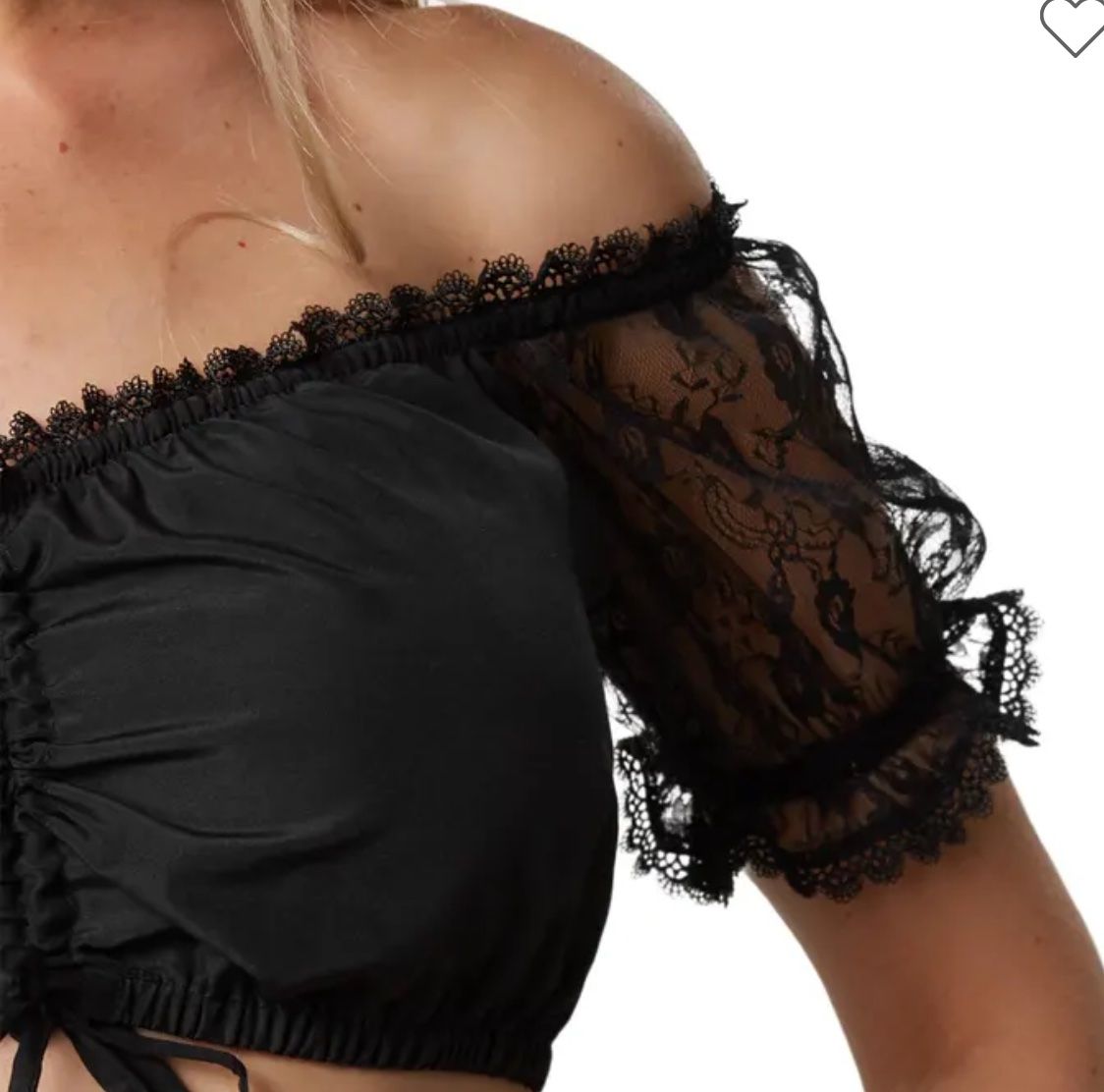 Costumi: neue Dirndlbluse schwarz Grösse M, Oktoberfest – Nuovo e nell'imballaggio originale da Necker venduto da liq24 2