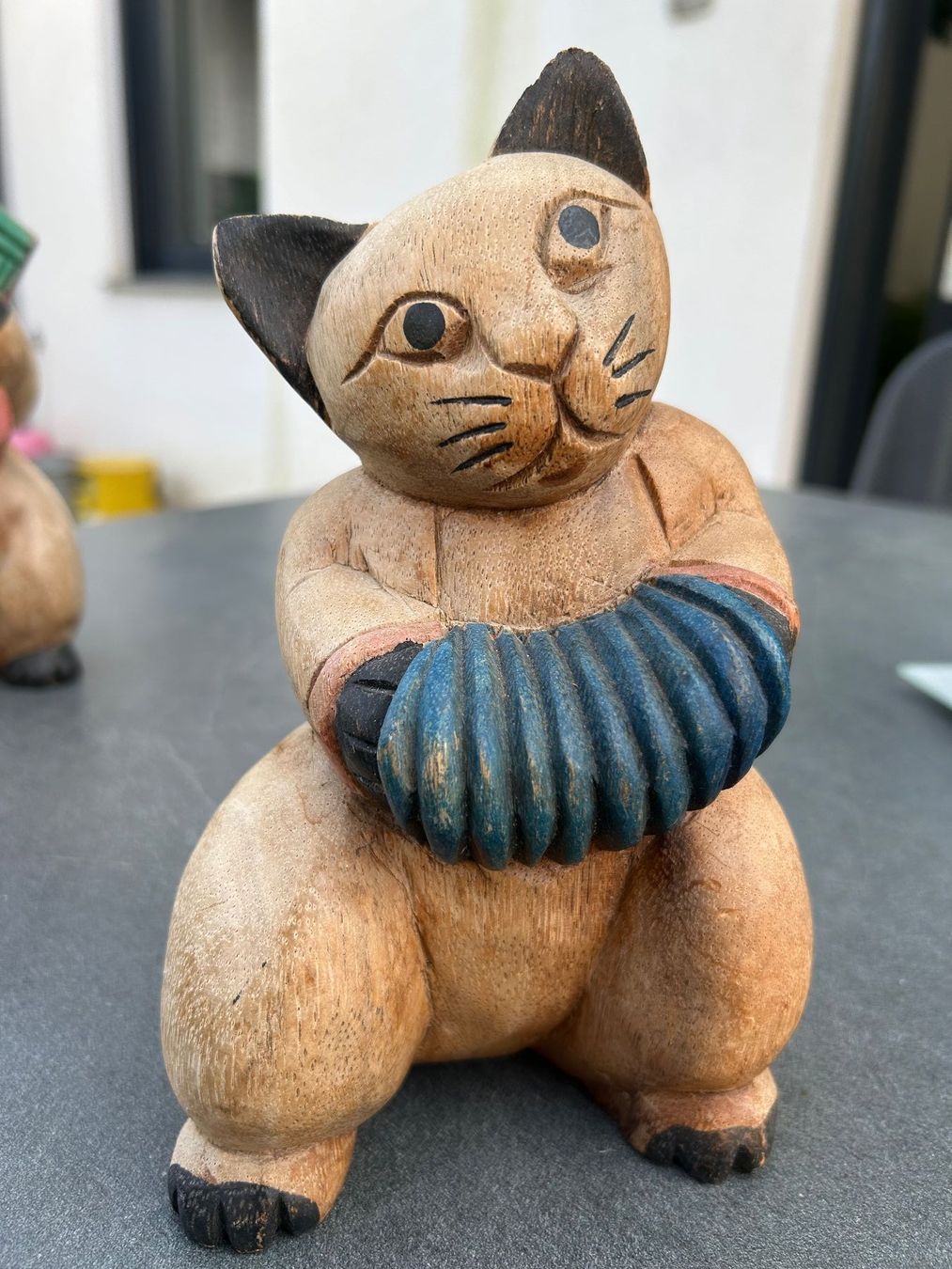 Figuren: 2   musizierende Holzkatzen – Gebraucht aus Eschenz von glaro14 3