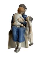 Statuina ceramica, Royal Copenhagen, Mamma con bambini, XX