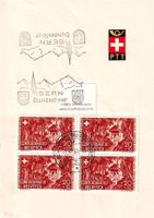 1941 P. Patria Nr. B14c Farbton Viererbl gest. PTT-Faltblatt