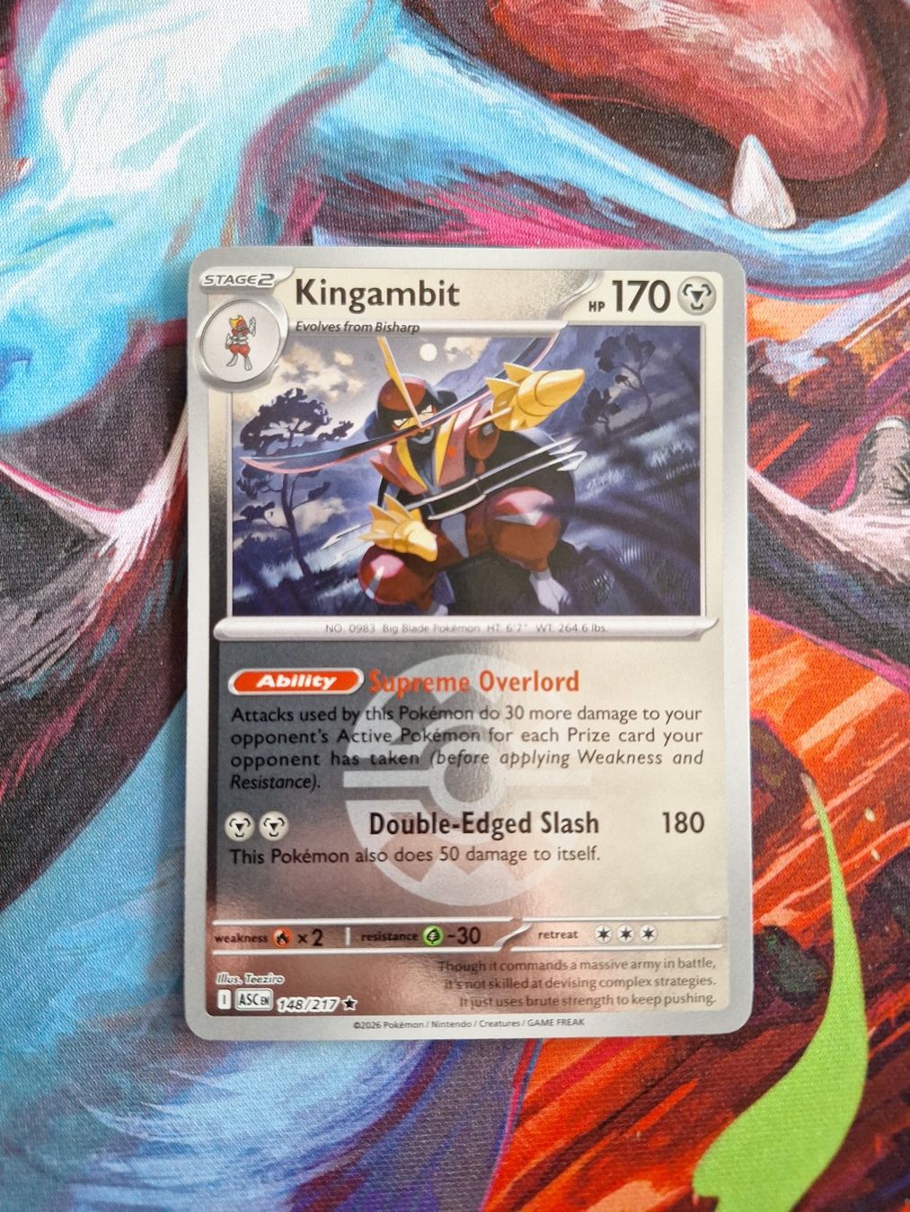 Pokémon Carte collezionabili: Kingambit - Reverse Holo Ball - Pokemon Ascended Heroes – Usato da Altstätten SG venduto da GGsGameshop