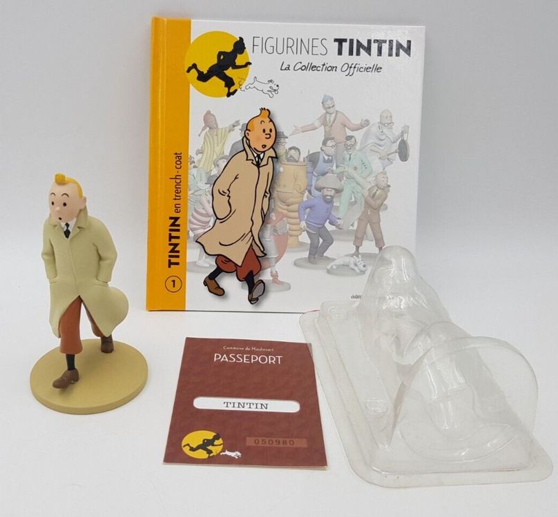 Tintin en trench-coat dans Le Crabe aux Pinces d'Or. Figurines Tintin La Collection Officielle: Très bon Hardcover (2011) | Ammareal