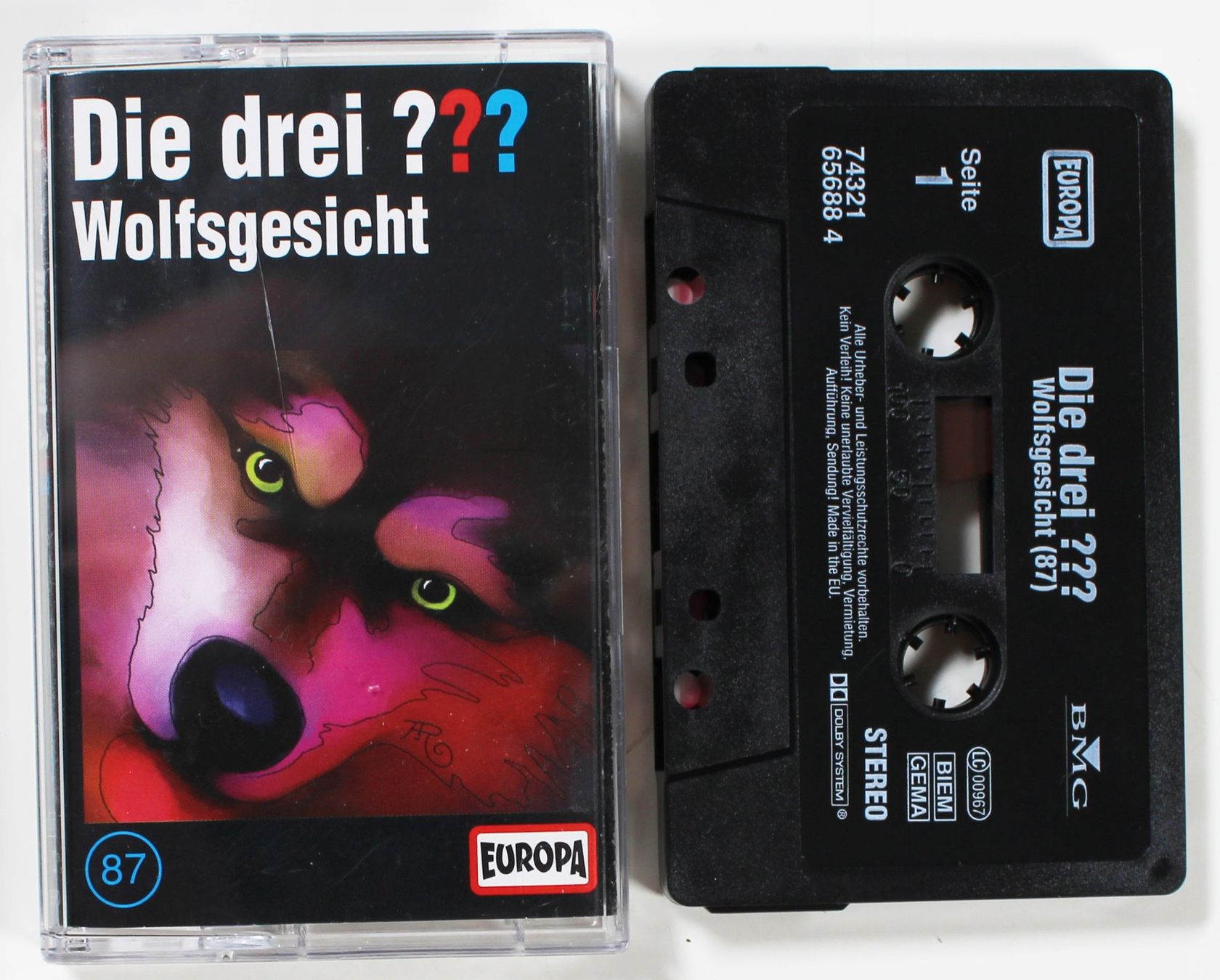 Kompaktkassetten: MC Die Drei Fragezeichen 87 - Wolfsgesicht – Gebraucht aus Brüttisellen von Collector-Corner 1