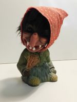 Figur Hexe Wackelkopf Figur ca 50er jahre   13 hoch 8 cm dm
