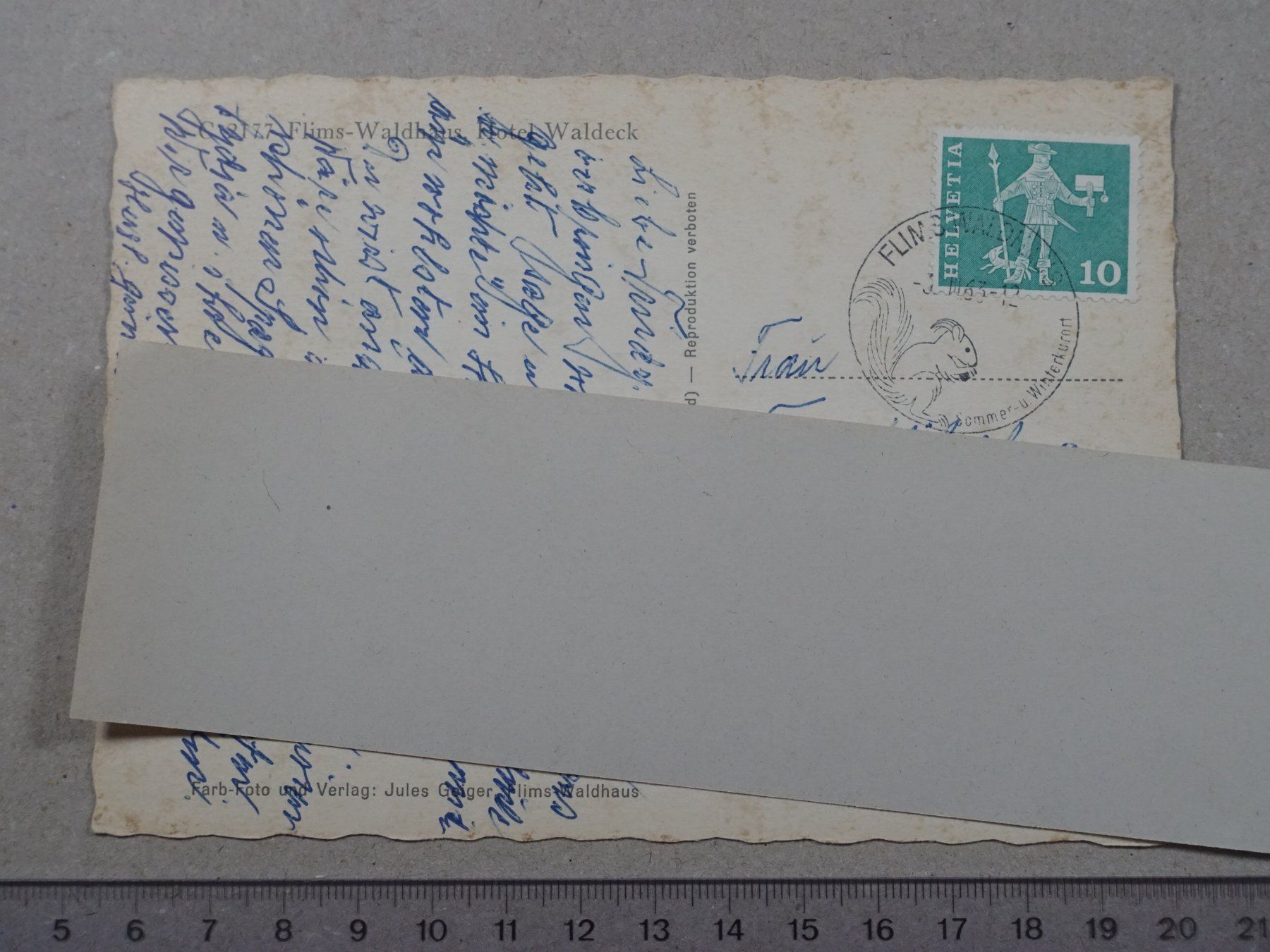 Ansichtskarten: Flims Waldhaus, Hotel Waldeck, 1963 – Gebraucht aus Lenzburg von fh1 1