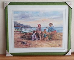Kunst- Druck Sagenerzähler am Meer