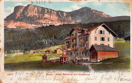 Axalp, Hotel Bellevue, Stempel des Hotels, gelaufen 1905