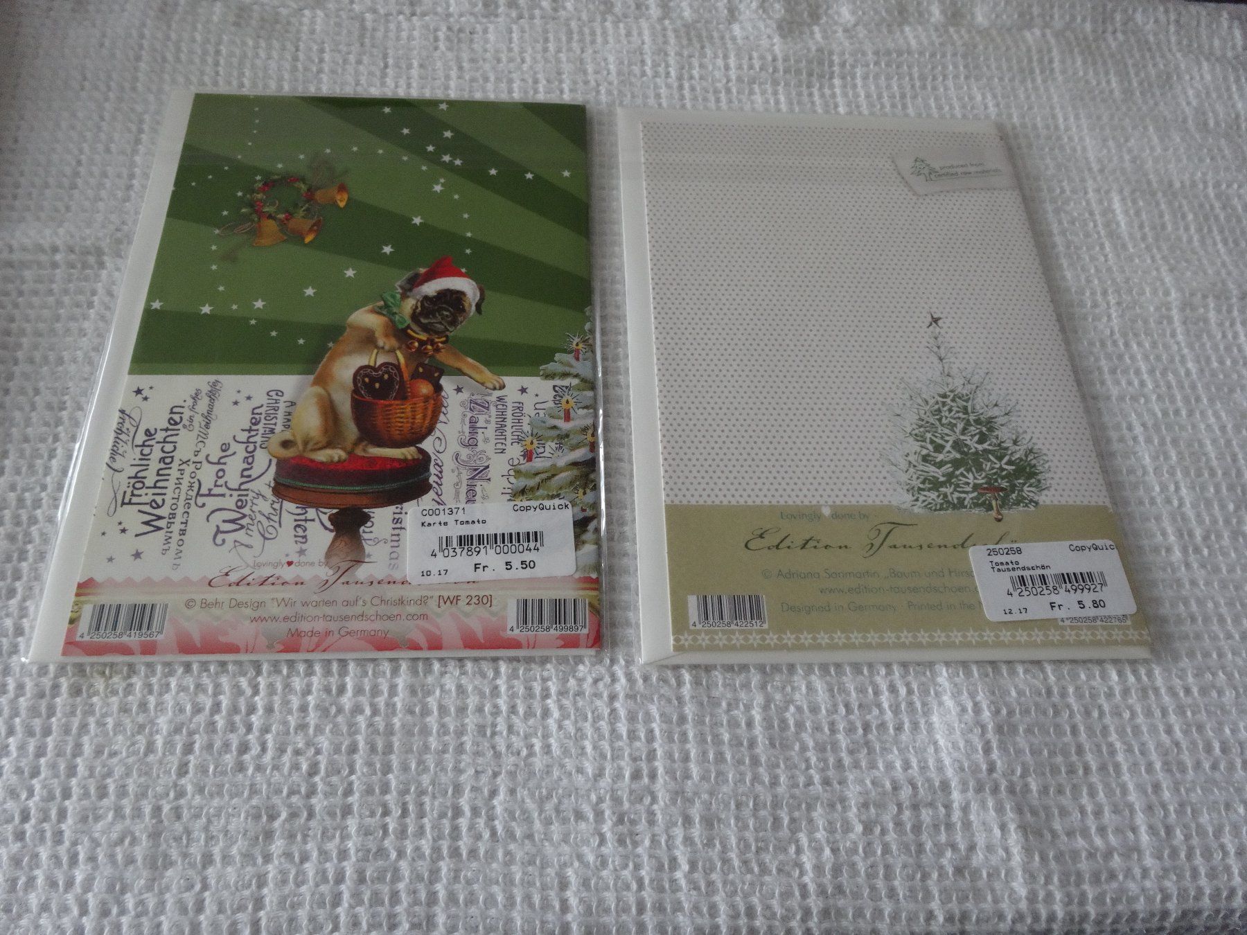 Cartoline: 2 Weihnachtskarten – Nuovo e nell'imballaggio originale da Neerach venduto da jenny062 1