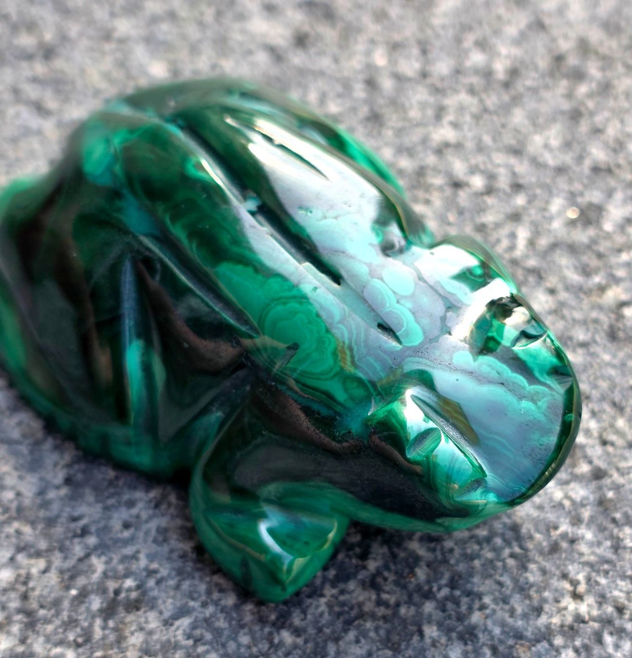 Minerali & Pietre curative: Malachit Frosch 141g – Nuovo e nell'imballaggio originale da Matzingen venduto da Shay_Crystalz 2