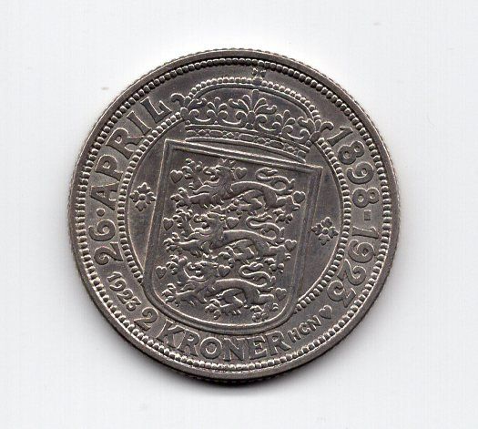 Tutti le monete: (740) Dänemark, 2 Kronen 1923 stgl – Usato da Rüthi (Rheintal) venduto da erdnuessli1