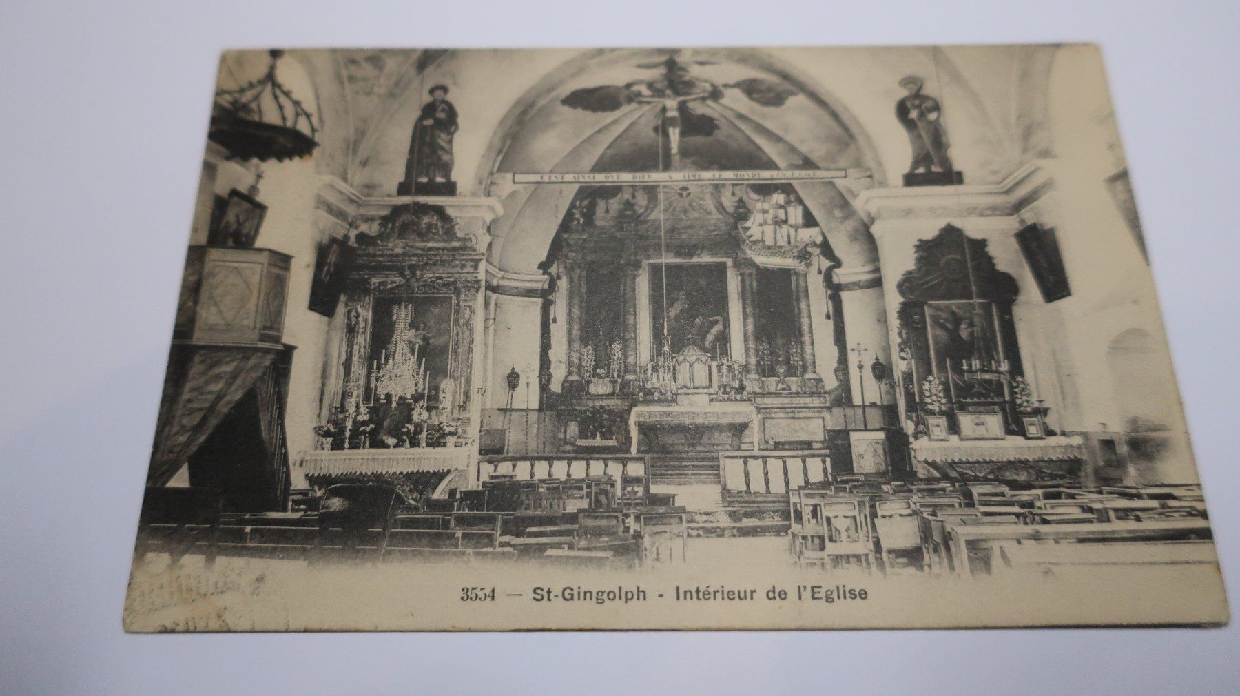 Cartoline postali: St. Gingolph - Intérieur de l'église  1912 – Usato da Cormoret venduto da Pascalll2001 1