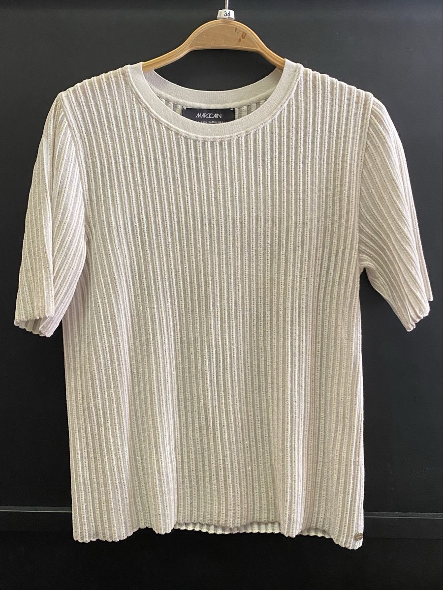 Marc Cain Maglioni & Felpe: Marc Cain  Pullover beige mit Glitzer 38 neu – Nuovo (secondo la descrizione) da Büron venduto da Coerner