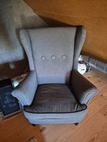 Ikea STRANDMON Kindersessel / Ohrensessel für Kinder (Grau)