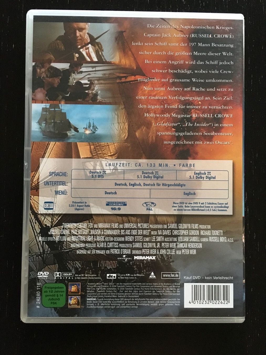 Tutti i DVDs: DVD Master and Commander – Usato da Regensdorf venduto da scheissspiel 1
