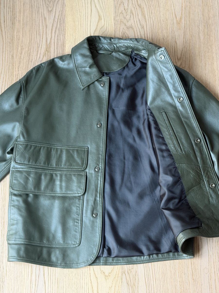 Giacche: Leather Jacket - Green Olive - Size M  – Nuovo (secondo la descrizione) da Zürich venduto da dav_ylk6 1
