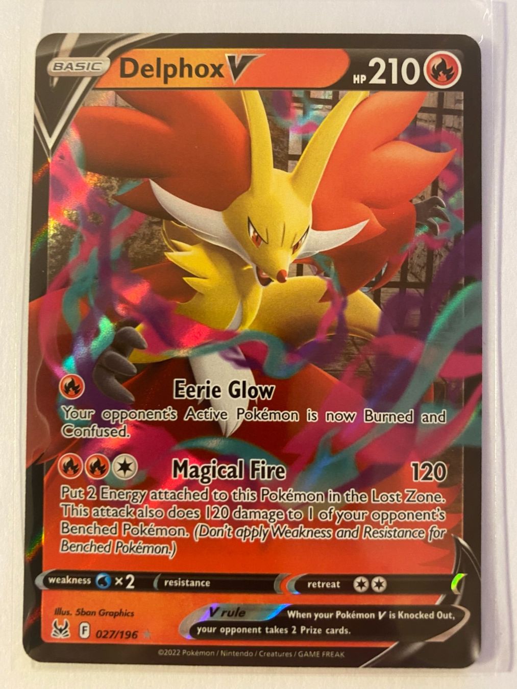Pokémon Carte collezionabili: Pokemon Delphox V 027/196 Lost Origin EN – Nuovo (secondo la descrizione) da Weingarten-Kalthäusern venduto da McGmavlo