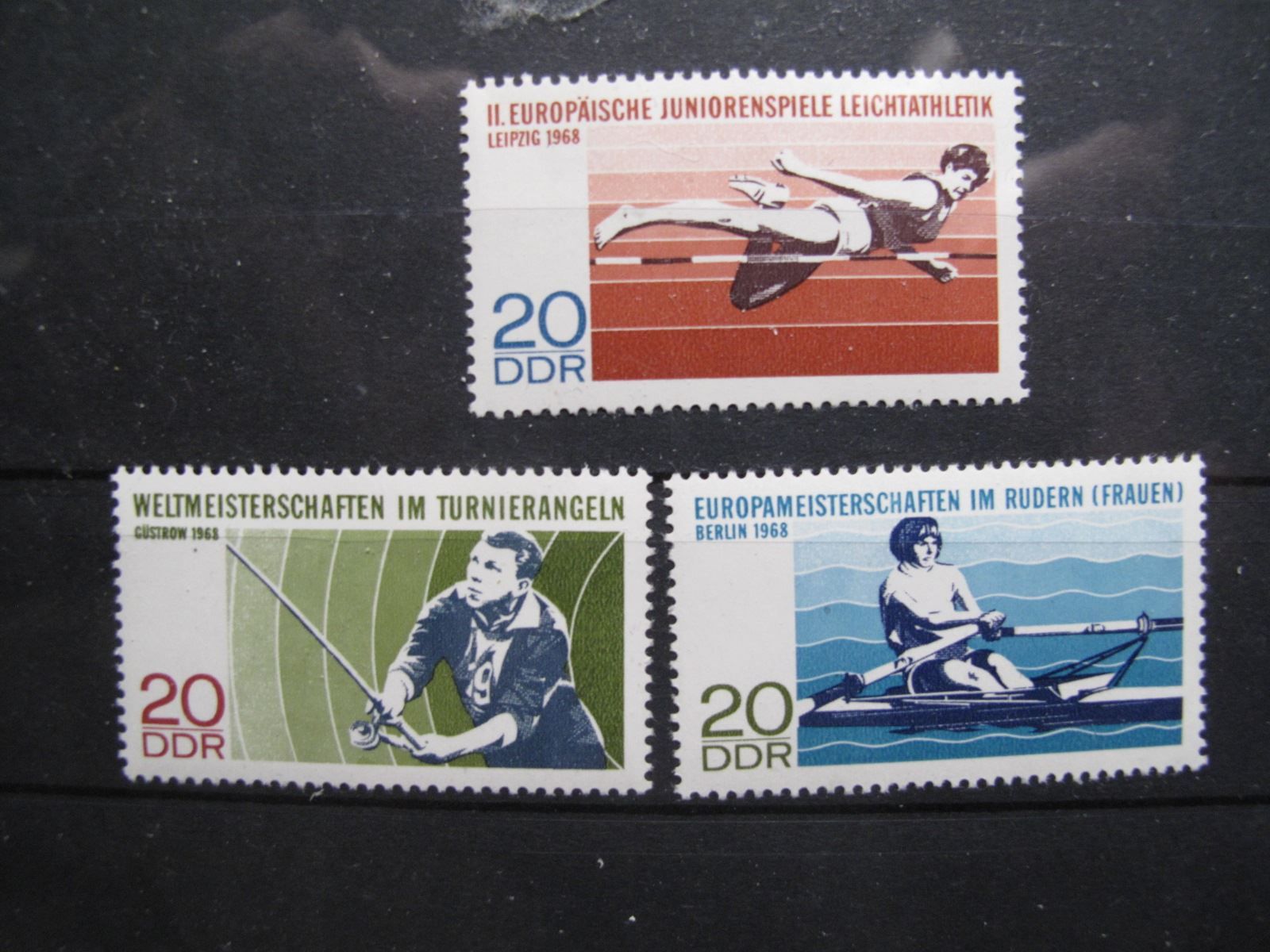 Alle Briefmarken: DDR 1968 Leichtathletik Spiele ** – Gebraucht aus Wil SG von fva01