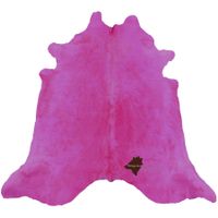 echtes Kuhfell Teppich Pink