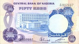 Nigeria 50 Kobo P-14f UNC