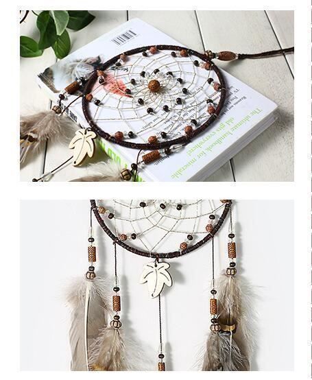 60cm Traumfänger Schwarz-Blau - Bohème Dekoration Handgefertigt