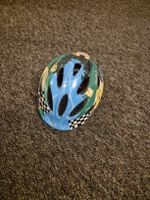 Kindervelohelm Alpina blau gelb gebrauchter Zustand
