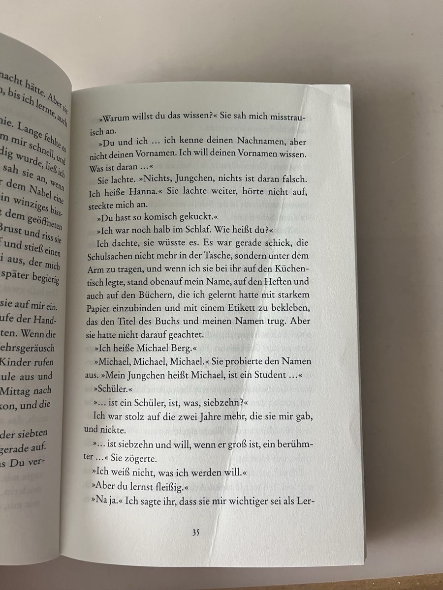Libri: Der Vorleser - Bernhard Schlink – Usato da Gebenstorf venduto da ani_fj2g 2