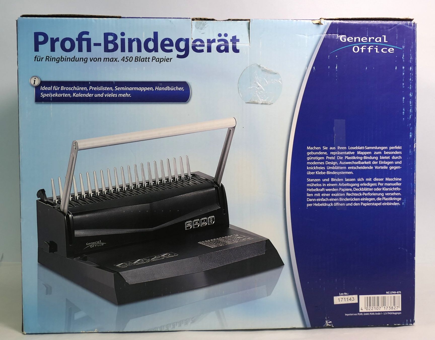 Macchine rilegatrici: General Office Bindemaschine, Spiralbindemaschine – Usato da Münchenstein venduto da VSPBL-Verkauf