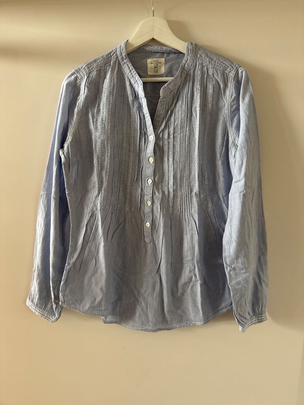 Camicette: L.O.G.G. Damen Bluse, Grösse 36, hellblau gestreift – Usato da Meilen venduto da jul_p5gr