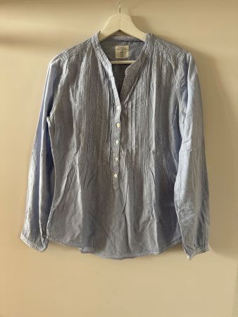 L.O.G.G. Damen Bluse, Grösse 36, hellblau gestreift