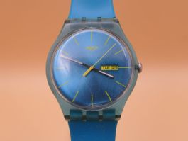 Swatch New Gent "Turquoise Rebel" SUOL700, neue Batterie