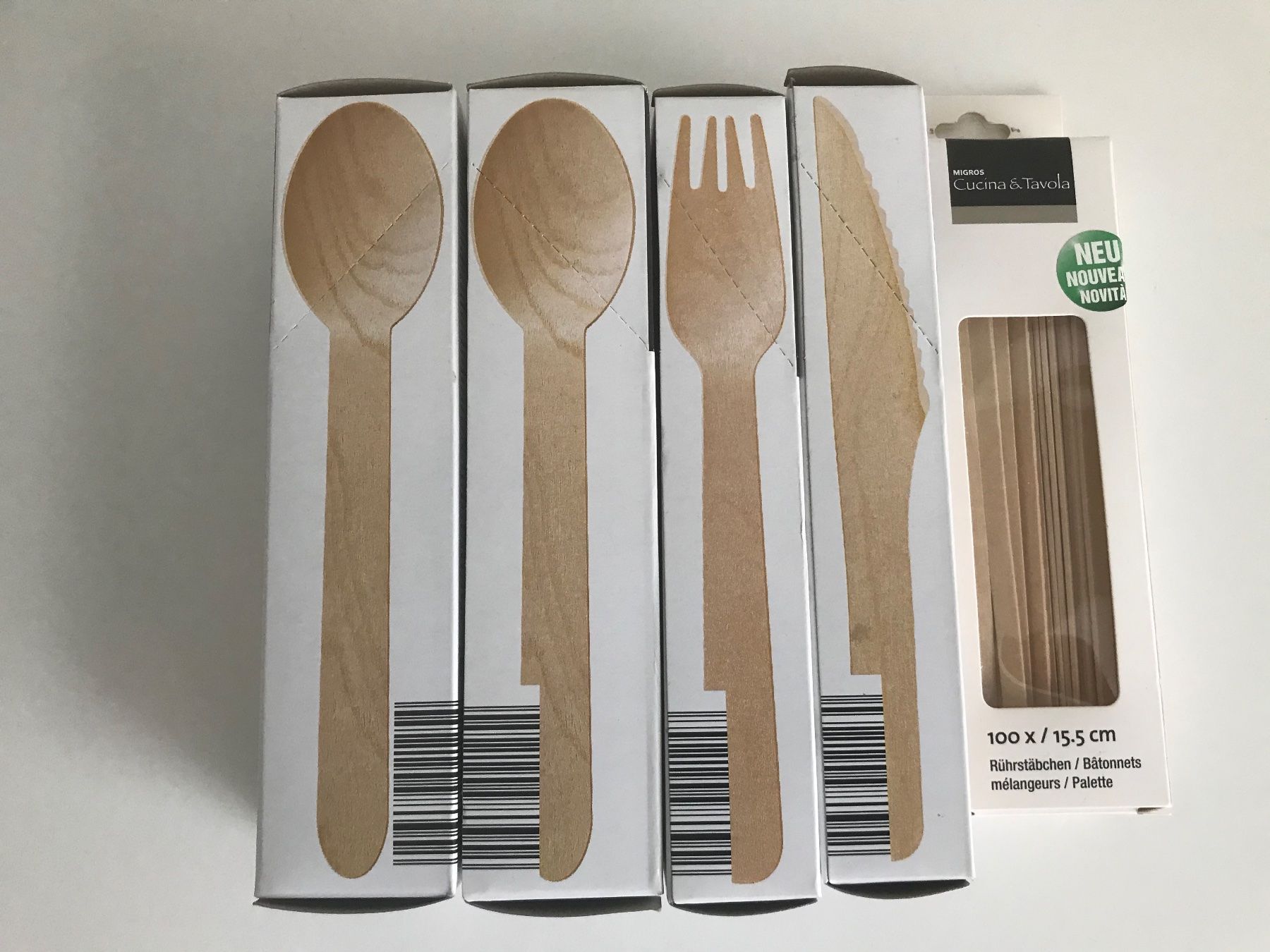 Set di posate: 180x Holz Besteck Set – Nuovo e nell'imballaggio originale da Spreitenbach venduto da Brockiland-Flohmarkt 3