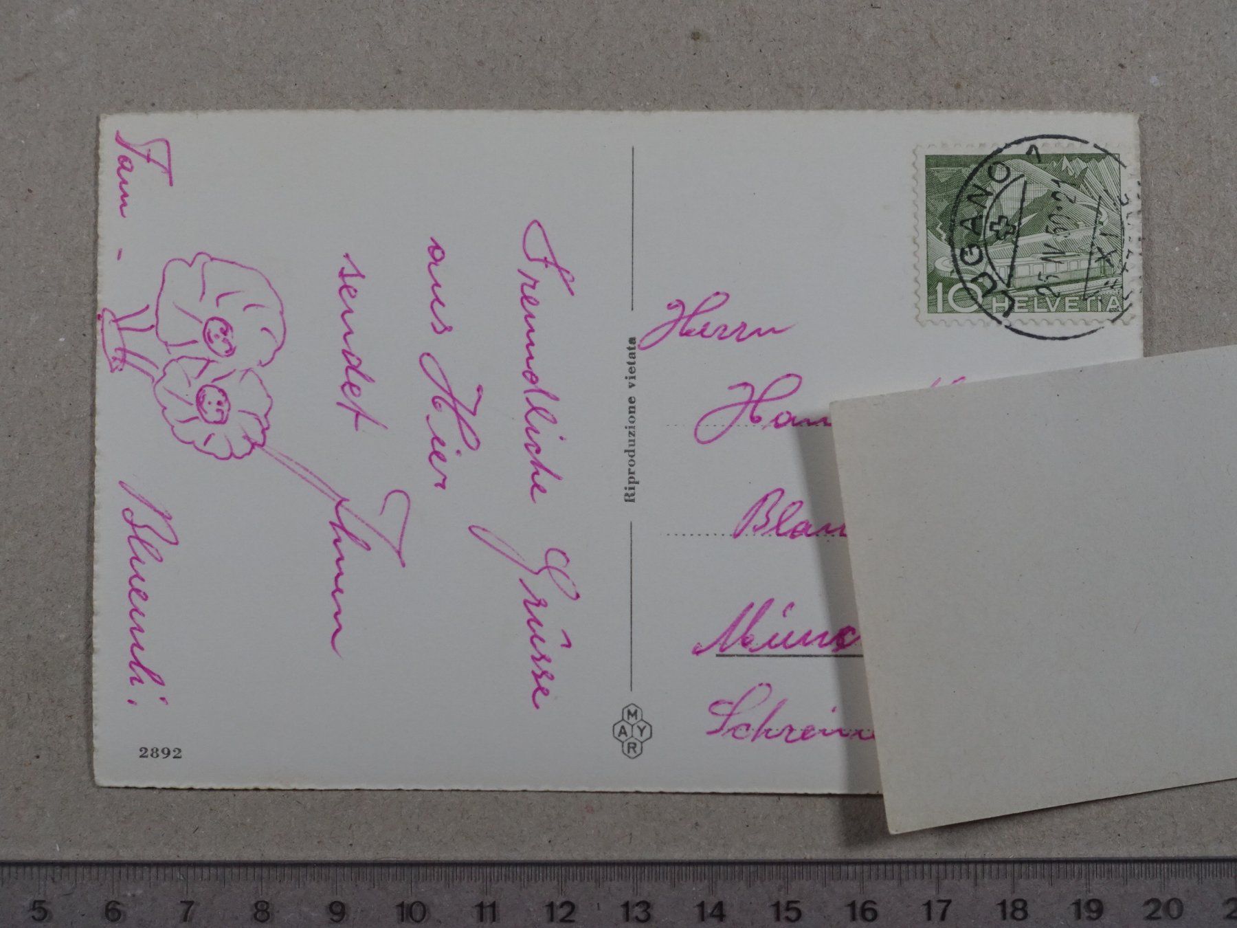 Ansichtskarten: Morcote, 1950 – Gebraucht aus Lenzburg von fh1 1