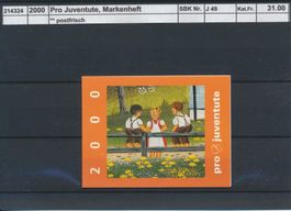 2001 Pro Juventute, Markenheftchen, ** postfrisch