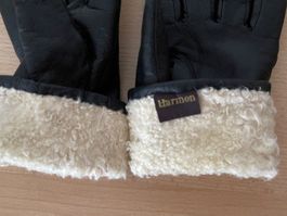 HARMON (IT) (L 9)/NP75CHF Schaffell Leder Schwarz Handschuhe