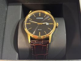 Citizen BI5002-05E Herren-Quarzuhr – Goldfarben – Lederband