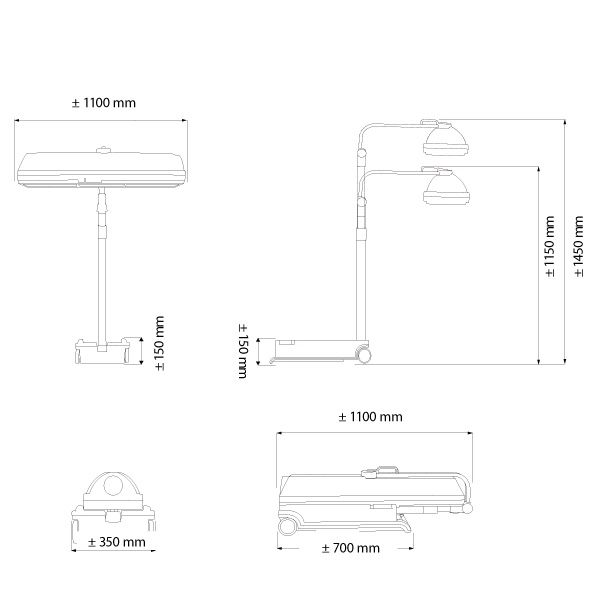 Philips Solarium: Solarium Hapro Mobile Sun, pliable et roulant – Nuovo (secondo la descrizione) da Delémont venduto da bou_26 9