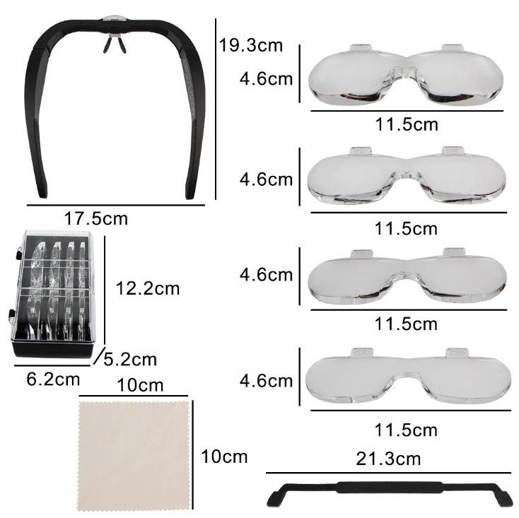 Altro per Ottica: Lupenbrille mit Licht 1.5X bis 5X – Nuovo e nell'imballaggio originale da Châtelaine venduto da topshop.switzerland 9