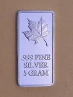 5 Gramm Silberbarren "Maple Leaf" 999.0