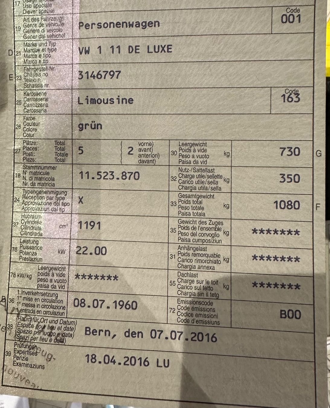 VW Automobili: VW Käfer Rat Look ab MFK ab 16999.00 – Usato da Liebistorf venduto da motocentergmbh 9